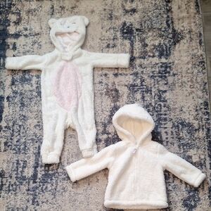 Carter’s Fleece Jacket + Modern Kids Animal Winter Suit | Baby Girl 12M Bundle
